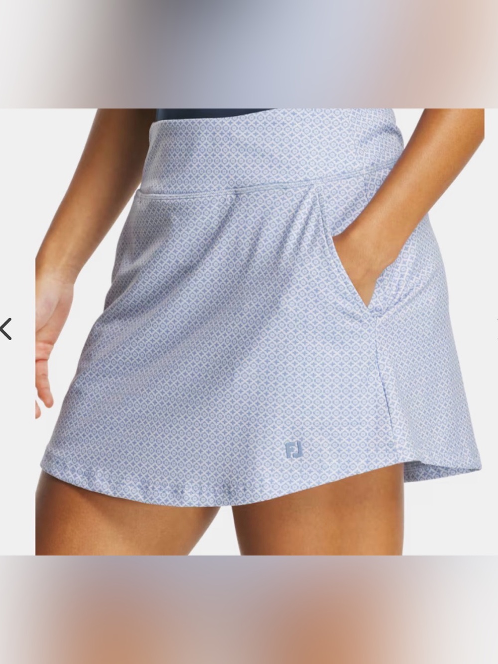 FootJoy Light Blue Geometric Golf Skort NWT